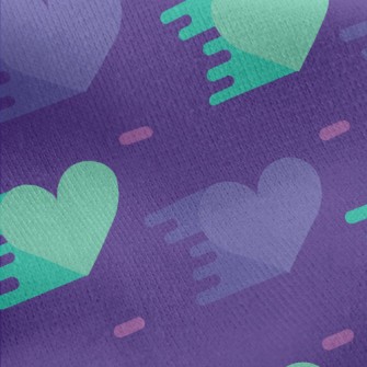 Two-color Creative Love Jersey Backed Fleece