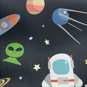 Outer Space Universe Jersey Backed Fleece