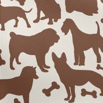 Cute Dog Silhouette Pongee