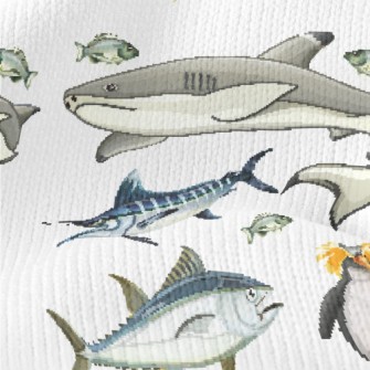 Sailfish Shark Penguin Stretch Jersey