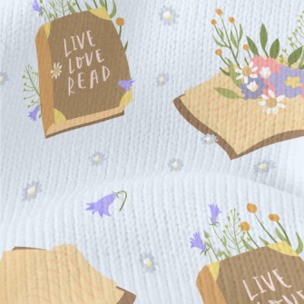 Life Books Flowers Stretch Jersey