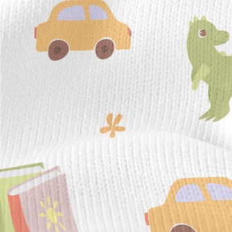 Dinosaur Car Toy Stretch Jersey