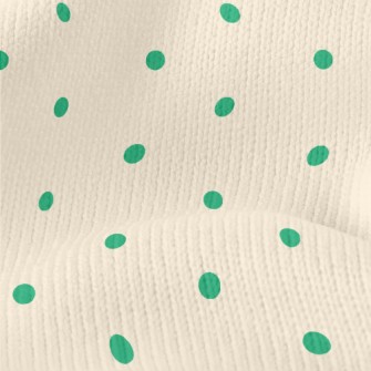 Neat Green Spots Stretch Jersey