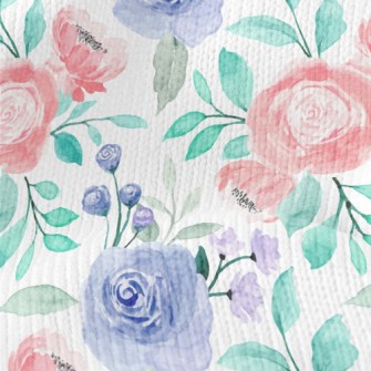 Watercolor Blooming Flowers Stretch Jersey