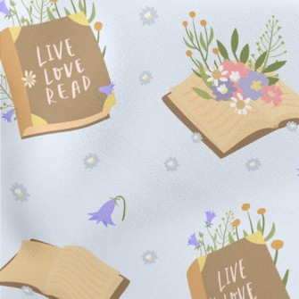 Life Books Flowers Lightweight Cotton Poplin