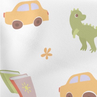 Dinosaur Car Toy Lightweight Cotton Poplin
