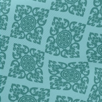 Retro Geometric Totem Midweight Cotton Poplin