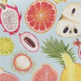 Summer Fruit Cross Section Midweight Cotton Poplin
