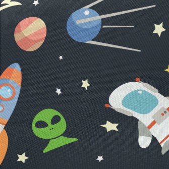 Outer Space Universe Midweight Cotton Poplin