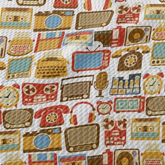 Retro TV Speakers Birdseye Piqué