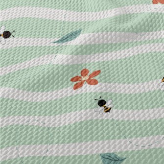 Striped Flying Bee Birdseye Piqué