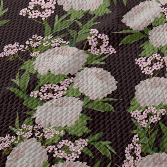 Cute Pink Chrysanthemum Birdseye Piqué