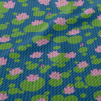 Pond Lotus Leaf Birdseye Piqué