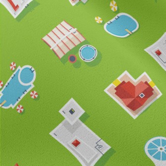 Aerial View Of Buildings Chiffon