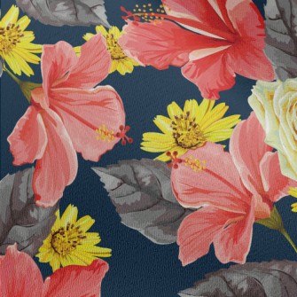 Passionate Bright Flowers Chiffon