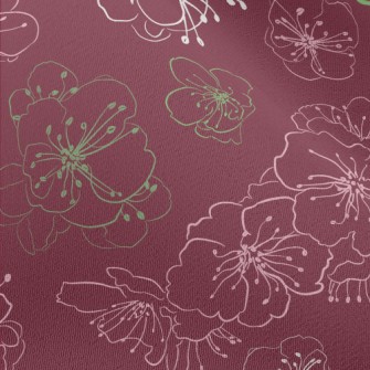 Empty Elegant Cherry Blossoms Chiffon
