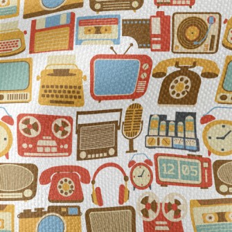 Retro TV Speakers Waterproof Canvas