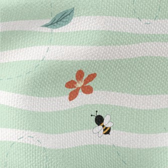 Striped Flying Bee Waterproof Canvas
