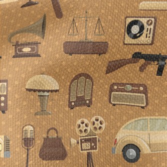 Retro Appliances Waterproof Canvas