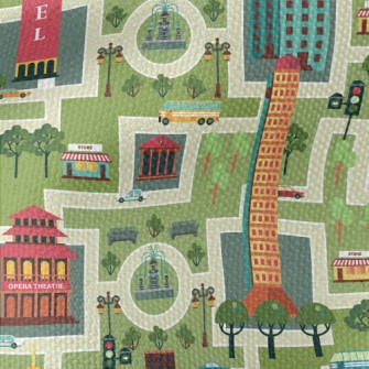 Busy City Streets Waterproof Canvas