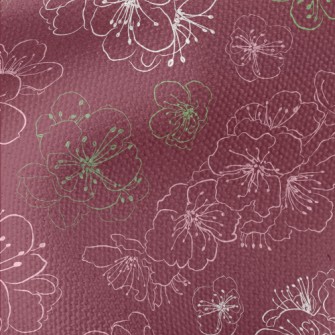 Empty Elegant Cherry Blossoms Waterproof Canvas