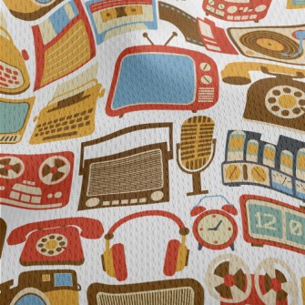 Retro TV Speakers Athletic Mesh Flat Back