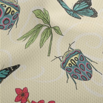 Beautiful Butterfly Insect Athletic Mesh Flat Back