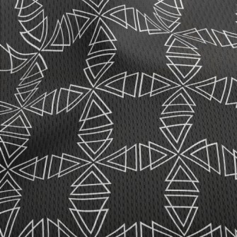 Irregular Geometric Shapes Athletic Mesh Flat Back