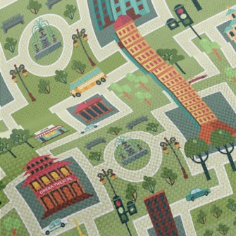 Busy City Streets Performance Linen