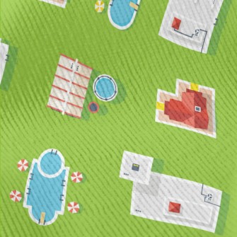 Aerial View Of Buildings Standard Corduroy
