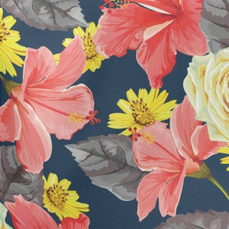 Passionate Bright Flowers Stretch Ponte