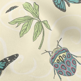 Beautiful Butterfly Insect Micro Fleece
