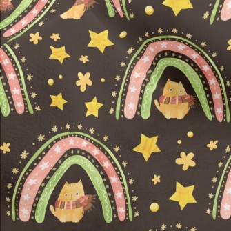 Star Rainbow Kitten Micro Fleece