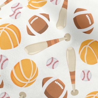 Basketball Baseball Football Micro Fleece