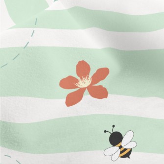 Striped Flying Bee Micro Fleece