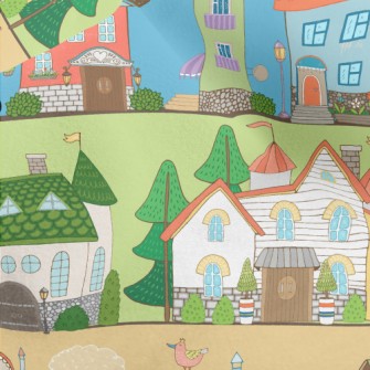 Nordic Town Architecture Micro Fleece