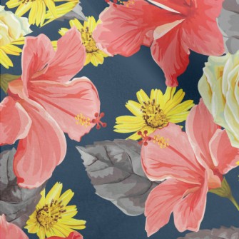 Passionate Bright Flowers Micro Fleece