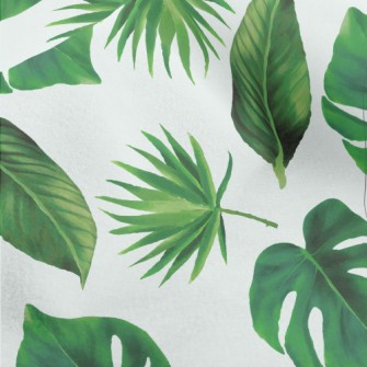 Tropical Rainforest Leaves Micro Fleece