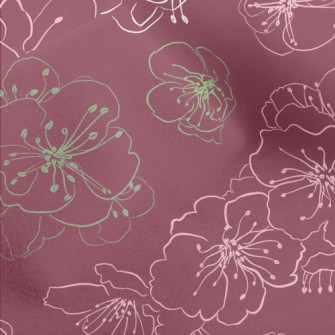 Empty Elegant Cherry Blossoms Micro Fleece
