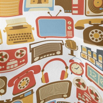 Retro TV Speakers Lightweight Performance Linen