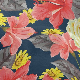 Passionate Bright Flowers Lightweight Performance Linen