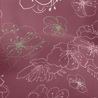 Empty Elegant Cherry Blossoms Lightweight Performance Linen