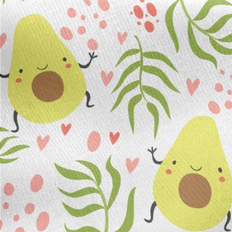 Dancing Avocado Jersey Backed Fleece