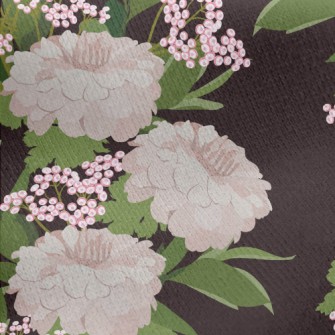 Cute Pink Chrysanthemum Jersey Backed Fleece