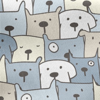 Dazed Group Of Dogs Jersey Backed Fleece