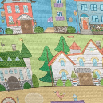 Nordic Town Architecture Pongee