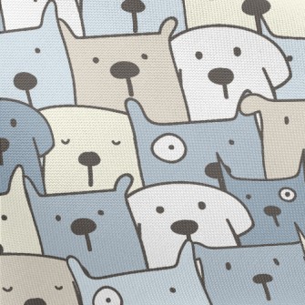 Dazed Group Of Dogs Pongee