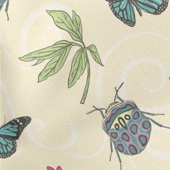 Beautiful Butterfly Insect Lightweight Cotton Poplin