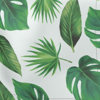 Tropical Rainforest Leaves Lightweight Cotton Poplin