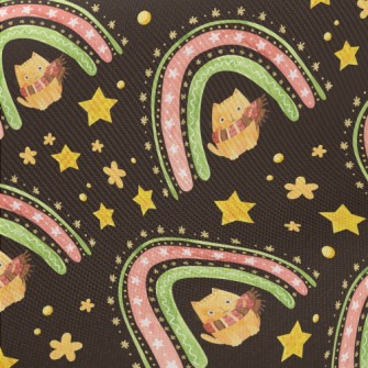 Star Rainbow Kitten Midweight Cotton Poplin